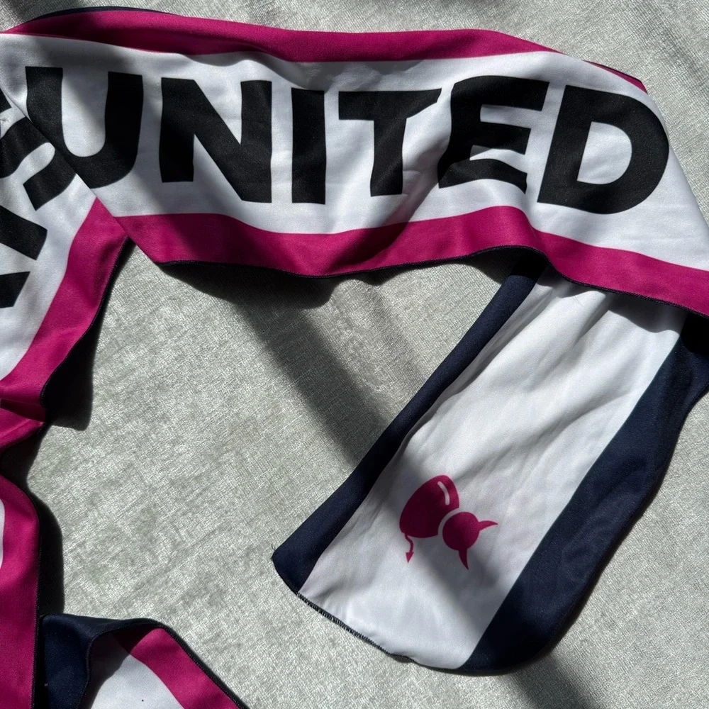 Pink and Black ITINERISUNITE Logo Scarf Bandana Wrap Accessory